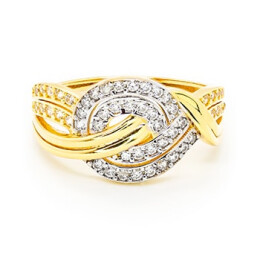 Prsten ze žlutého zlata se zirkony 99161390241