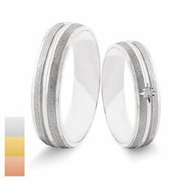 Snubní prsteny 585/1000 z bílého zlata s diamantem 991SN31