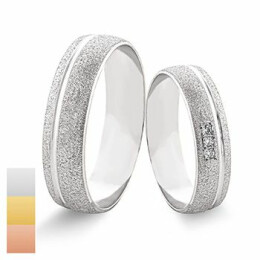 Snubní prsteny 585/1000 z bílého zlata se zirkony 991SN33