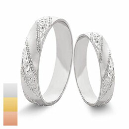 Snubní prsteny 585/1000 z bílého zlata 991SN36