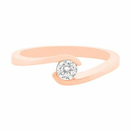 Zásnubní prsten z růžového zlata s diamantem 99RI0002R