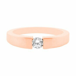 Zásnubní prsten z růžového zlata s diamantem 99RI0003R
