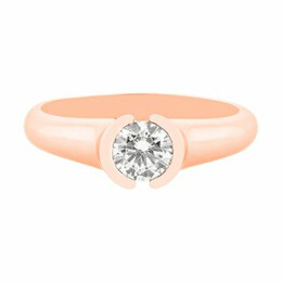 Zásnubní prsten z růžového zlata s diamantem 99RI0007R