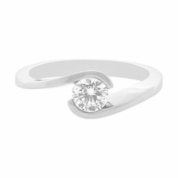 Zásnubní prsten z bílého zlata s diamantem 99RI0008