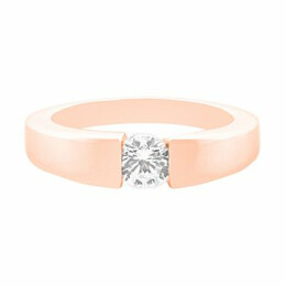 Zásnubní prsten z růžového zlata s diamantem 99RI0009R