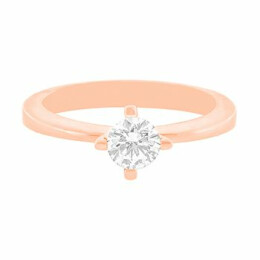 Zásnubní prsten z růžového zlata s diamantem 99RI0010R