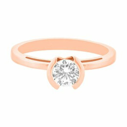 Zásnubní prsten z růžového zlata s diamantem 99RI0012R