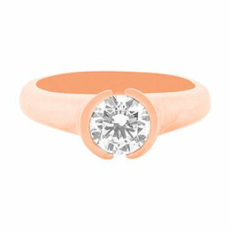 Zásnubní prsten z růžového zlata s diamantem 99RI0013R