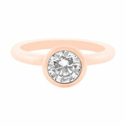 Zásnubní prsten z růžového zlata s diamantem 99RI0017R