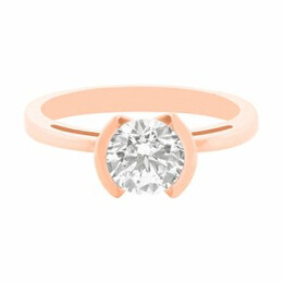 Zásnubní prsten z růžového zlata s diamantem 99RI0018R