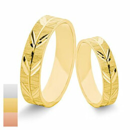 Zlaté snubní prsteny s rytinou 99SN38