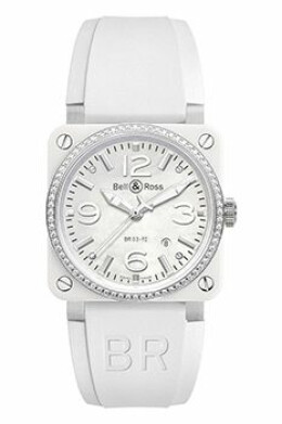 BR 03-92 White Ceramic Diamond BR0392WHCDSRB