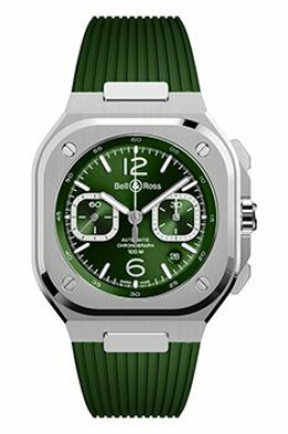 BR 05 Chrono Green Steel BR05CGNSTSRB