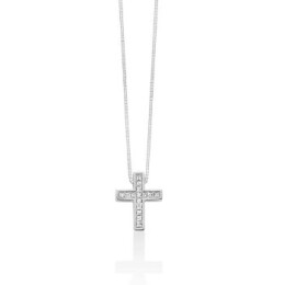 Zlatý náhrdelník ve tvaru křížku s diamanty CLD4710