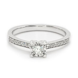 Prsten z bílého zlata s diamanty CR10388W13