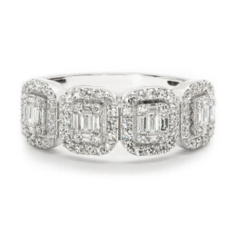 Prsten z bílého zlata s diamanty CR5034W14