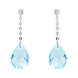 Náušnice z bílého zlata s topazy ERD2487