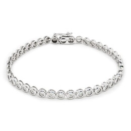 Náramek z bílého zlata s diamanty FB2032W