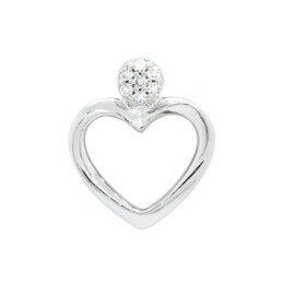 Přívěsek ve tvaru srdce s diamanty FP25346W