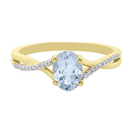 Zlatý prsten s akvamarínem a diamanty FR1065606AQ
