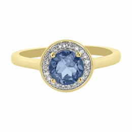 Zlatý prsten s topazem a diamanty FR1123007LBT