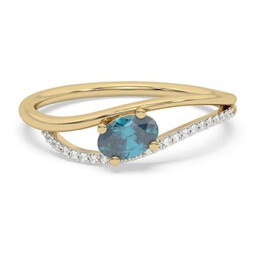 Zlatý prsten s topazem a diamanty FR1123509BTY