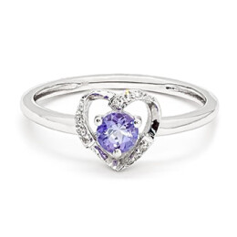 Prsten z bílého zlata s tanzanitem a diamanty FR28979TNZW