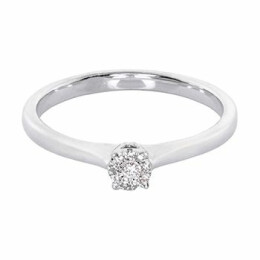 Dámský prsten z bílého zlata s diamanty FR429204
