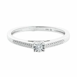 Zásnubní prsten z bílého zlata s diamantem FR611204