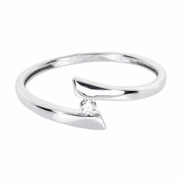 Zásnubní prsten z bílého zlata s diamantem FR7017