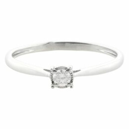 Zásnubní prsten z bílého zlata s diamantem FR842408