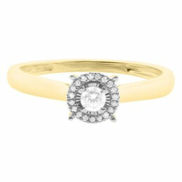 Zlatý prsten s diamantem FR870311