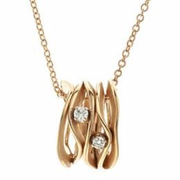 Zlatý náhrdelník s diamanty Annamaria Cammilli Dune GPE2447J