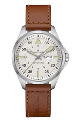 Khaki Aviation Pilot Day Date Auto H64635550