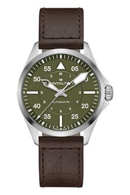 Khaki Aviation Pilot Auto 39 mm H76305560