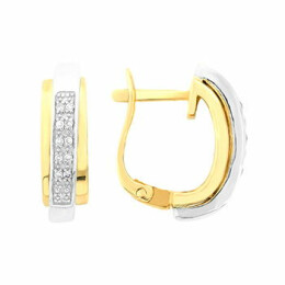 Luxusní zlaté náušnice s diamanty KE051014601