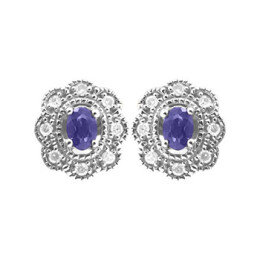 Zlaté náušnice se safíry diamanty Altman Diamond KE05873347