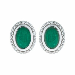 Zlaté náušnice s diamanty a smaragdem Altman Diamond KE058805223
