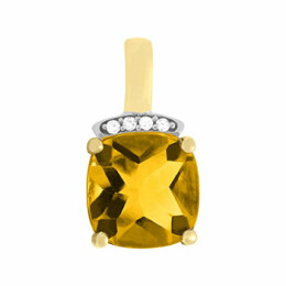 Zlatý přívěsek s citrínem a diamanty KP058897978