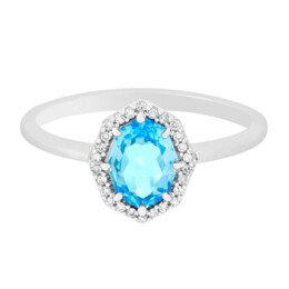 Zlatý prsten s topazem a diamanty KR0510511910