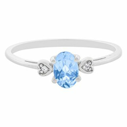 Zlatý prsten s Swiss Blue Topazem a diamanty KR05805319