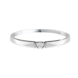 Zásnubní prsten z bílého zlata s diamantem KR05856202