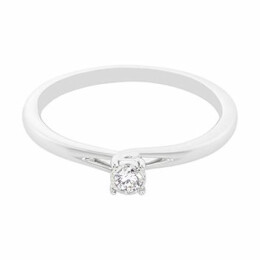 Zásnubní prsten z bílého zlata s diamantem KR119801