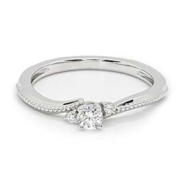 Prsten z bílého zlata s diamanty KR49210