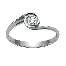 Zásnubní prsten z bílého zlata s diamantem LID3208011G7