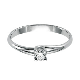 Zásnubní prsten z bílého zlata s diamantem LID3213015G7
