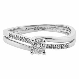 Dámský diamantový prsten z bílého zlata LID3302030G7
