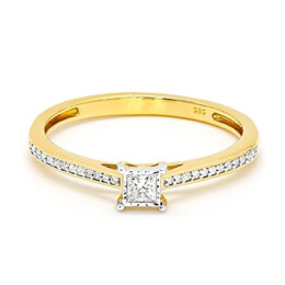 Dámský diamantový prsten ze zlata MR15528Y