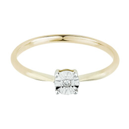 Zásnubní prsten ze zlata s diamantem R1548