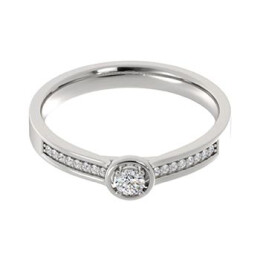 Zlatý prsten s diamanty R4949W